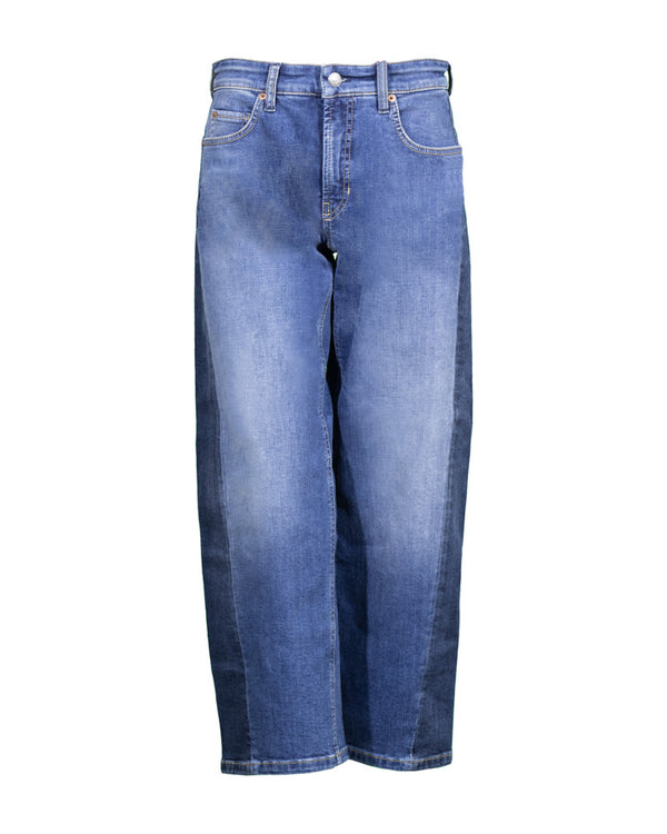 Cambio Oria Barrel Leg Insert Ankle Denim Jean