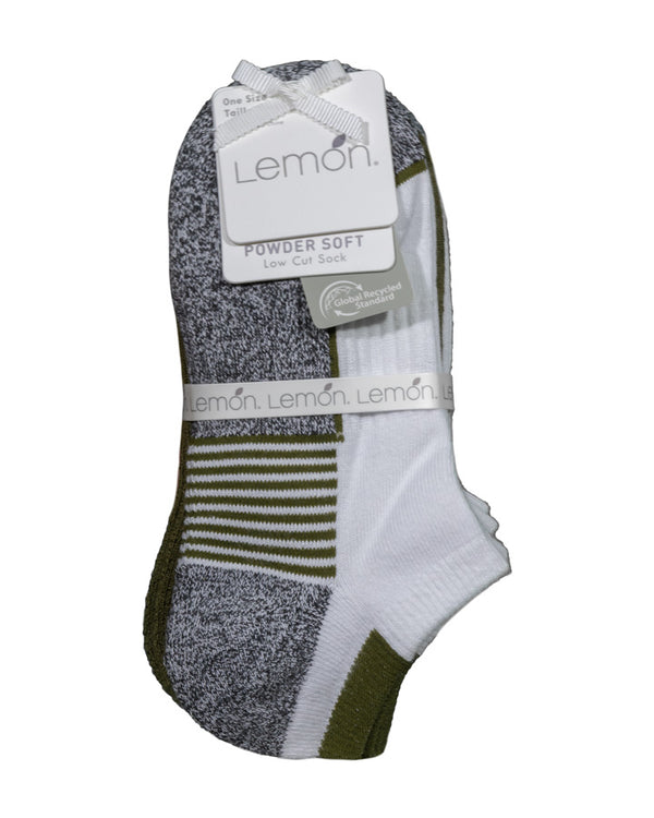 Lemon Low Cut 3 PK Socks