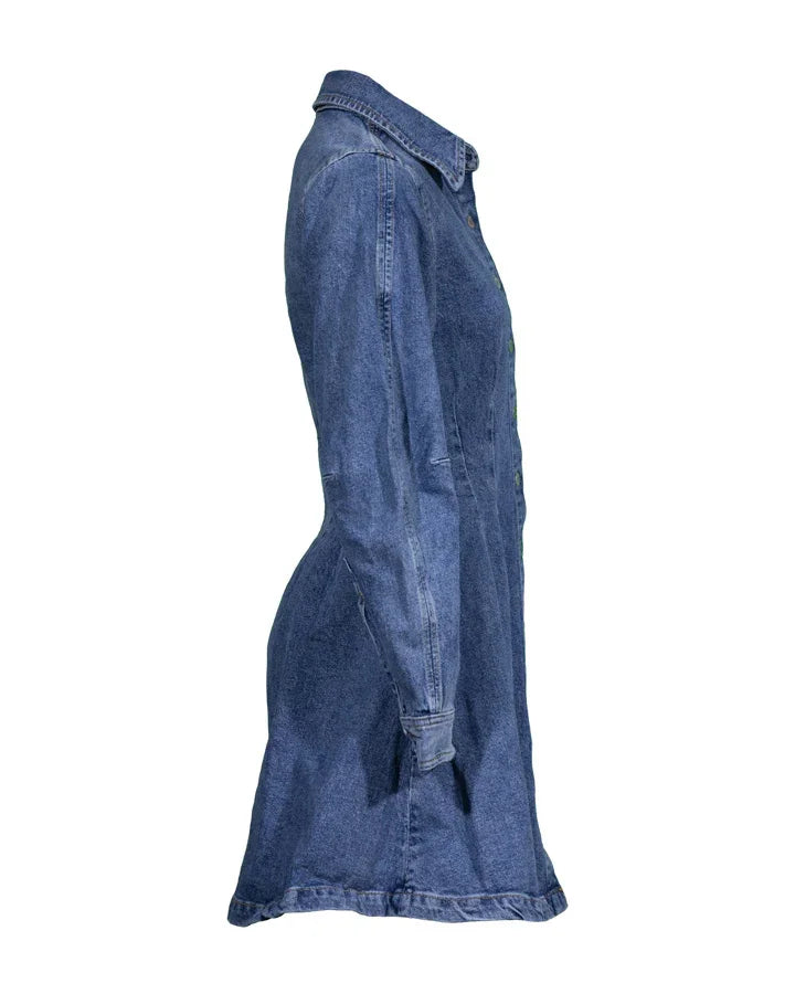 Robe En Jean DL1961 Fille Taille L - Neuve Avec étiquette, 100% Tencel, Manches Longues, Genou