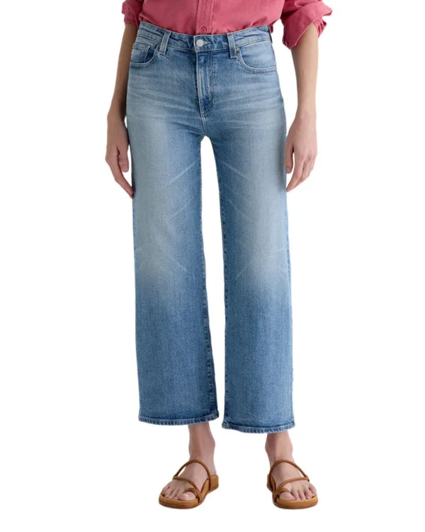 Adriano Goldschmied Jeans Saige Wide Leg Crop Jeans Helios