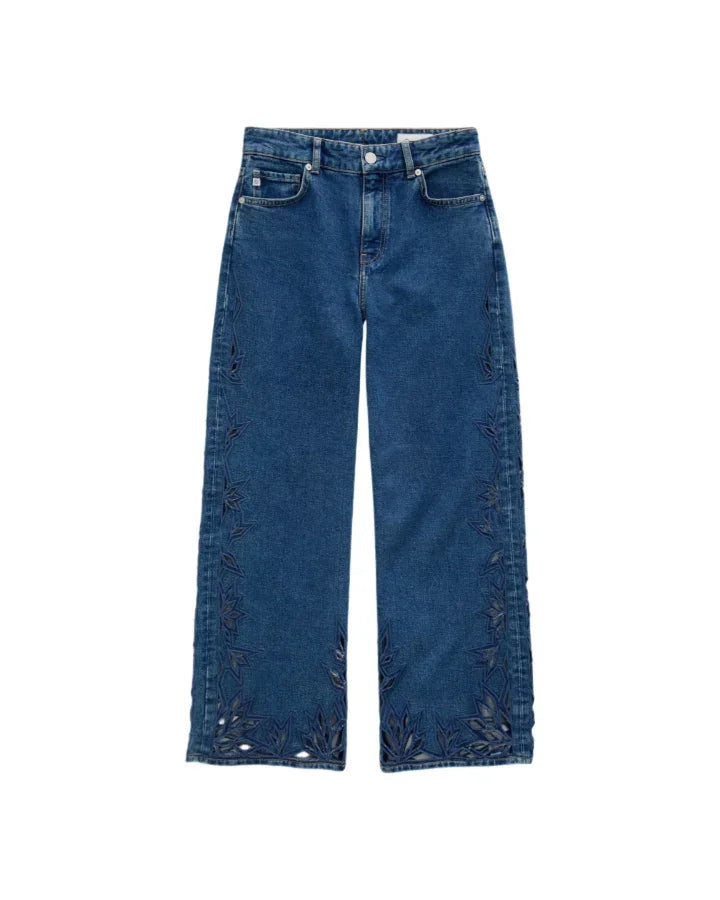 Adriano Goldschmied Jeans Saige Wide Leg Crop Jeans Malbec – BLU'S