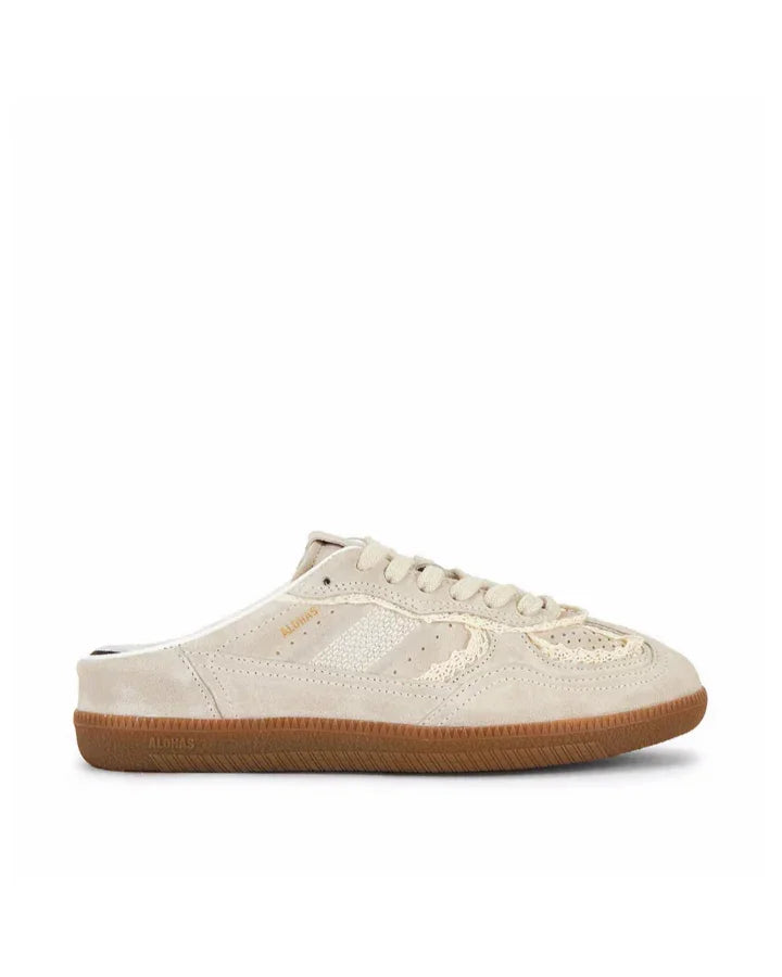 Alohas Mule Crochet Cream Leather Sneaker – BLU'S