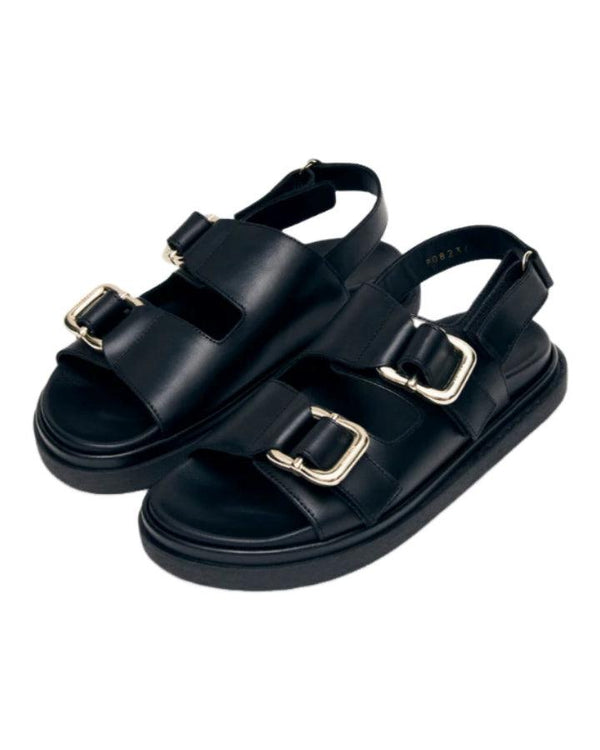 Alohas Black Leather Sandals