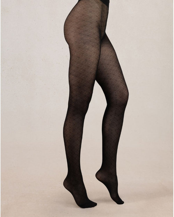 Bleu Foret Arabesque 30D Pantyhose