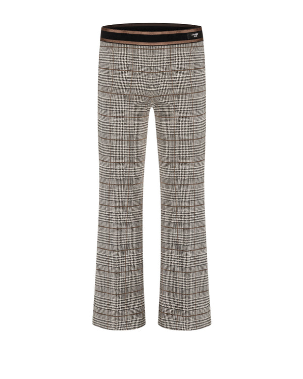 Cambio Francoise Crop Check Kick Flare Pant