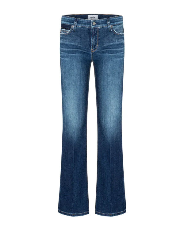 Cambio Paris Flared Blue Denim Ankle Jean