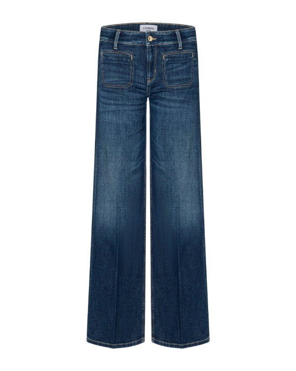 Cambio Tess Denim Patch Pocket Bootcut Jean