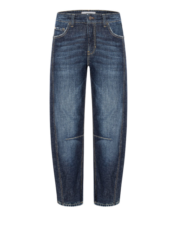 Cambio Elia Barrel Leg Ankle Denim Jean