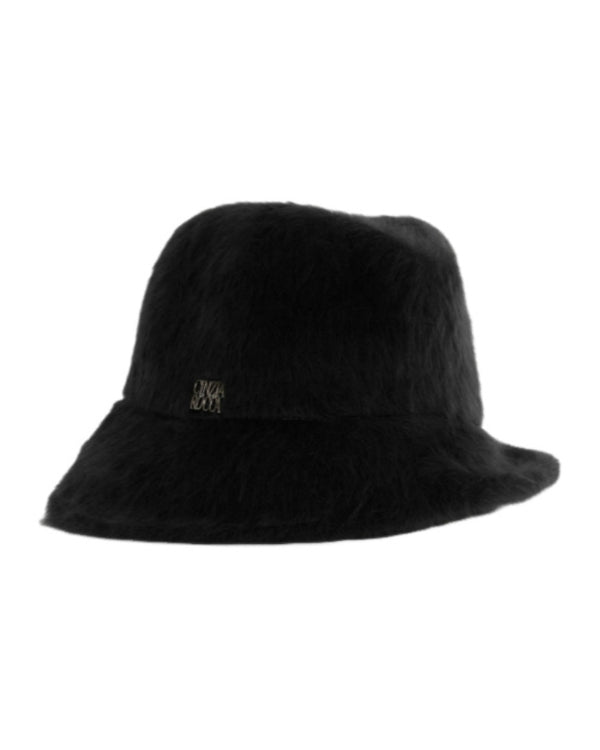 Cinzia Rocca Wool Asymmetric Fedora Fur Hat