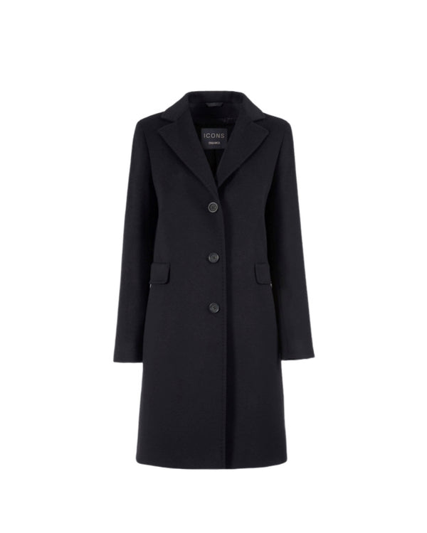 Cinzia Rocca Straight Three Button Cashmere Coat