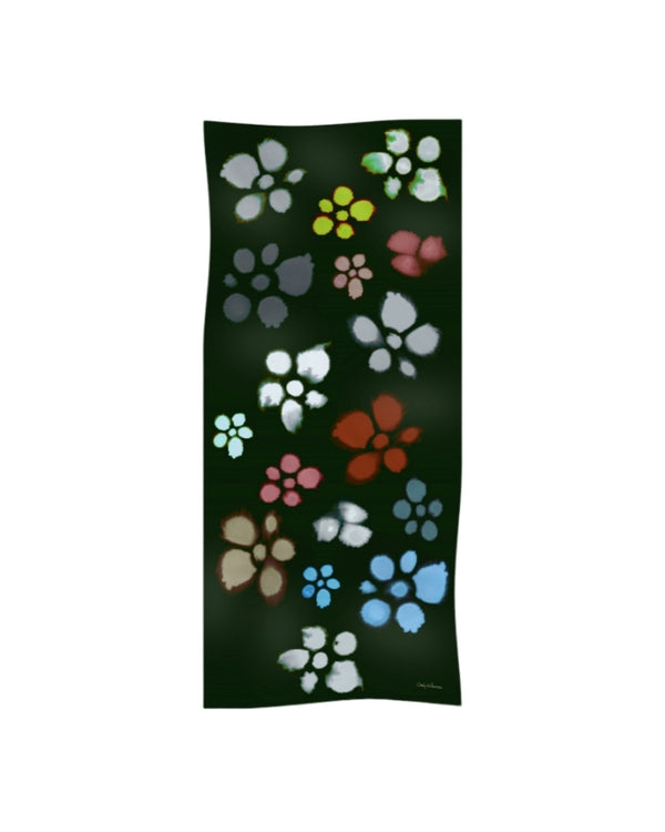 Cinzia Rocca Watercolor Flower Pattern Wool Scarf
