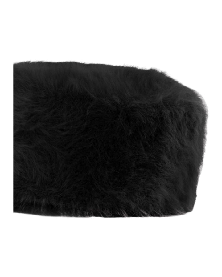 Cinzia Rocca Wool Train Utility Cap With Fur Effect – BLU'S