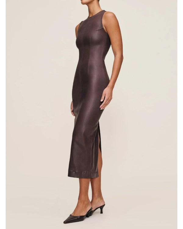 DL1961 Esme Walnut Coated Midi Dress