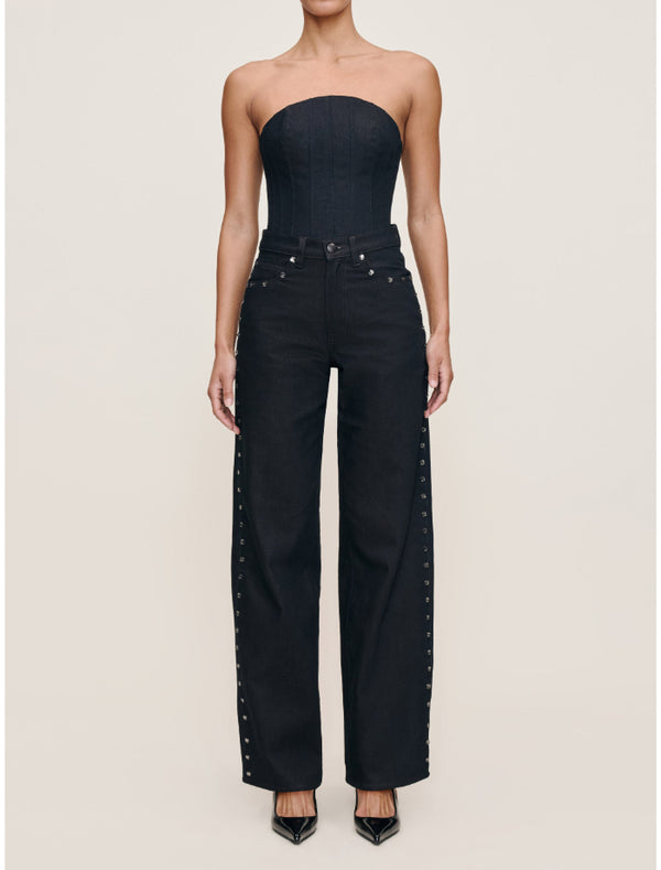 DL1961 Kaylen Embellished Soft Curve High Rise Pant