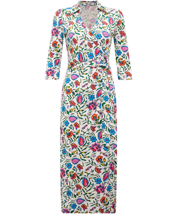 Diane Von Furstenberg Abigail Midi Wrap Dress