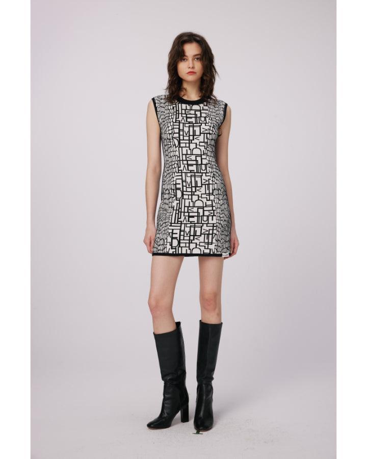 aviva mini dresses Diane Von Furstenberg Aviva Reversible Logo Mini Dress – BLU'S