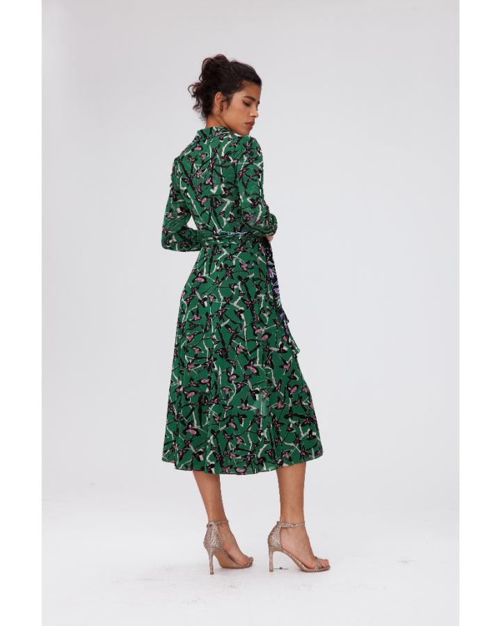 phoenix reversible mesh wrap dress Diane Von Furstenberg Phoenix Reversible Mesh Wrap Dress – BLU'S