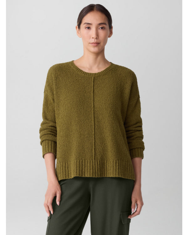 Eileen Fisher Cotton Fluff Crew Neck Top