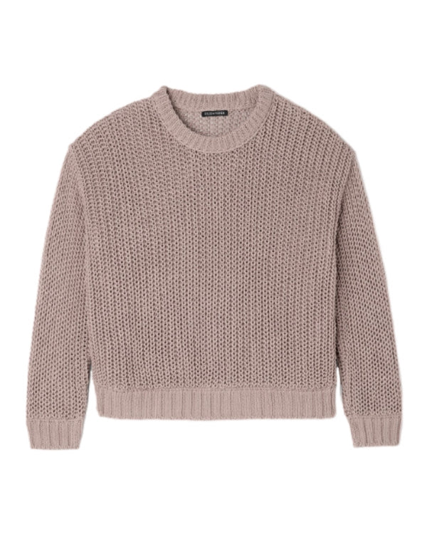 Eileen Fisher Peruvian Organic Cotton Cord Crew Neck Sweater