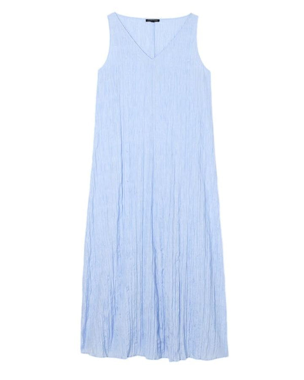 Eileen Fisher Crushed Silk V-Neck Dress
