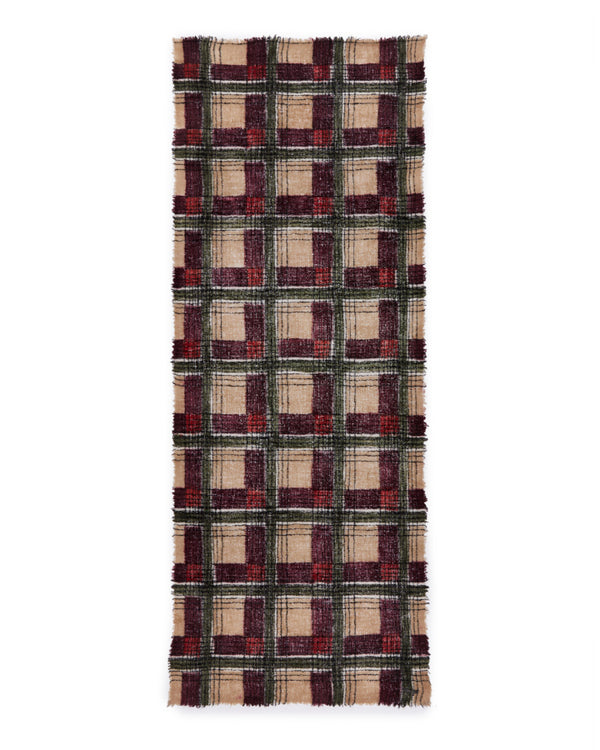 Faliero Sarti Moro Geometric Scarf With Hand Painted Effect