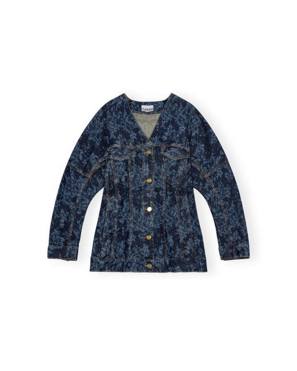 Ganni Lazer Denim Blazer