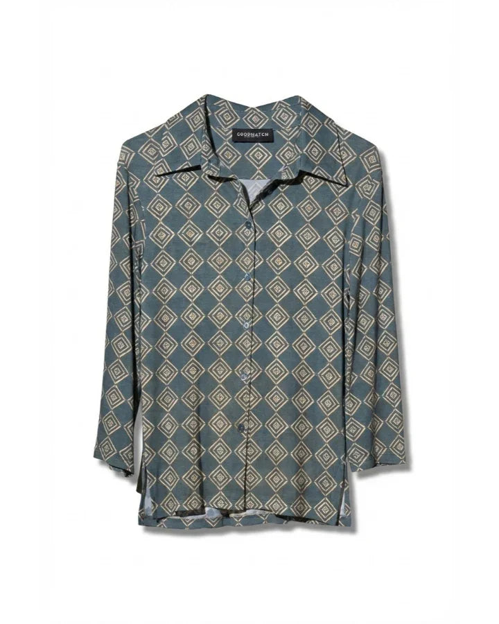Good Match Silky Diamond Pattern Shirt – BLU'S