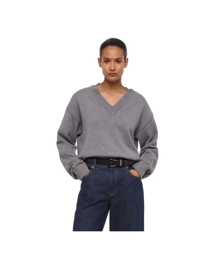 Helmut Lang Oversized Distressed V-Neck Pullover – BLU'S
