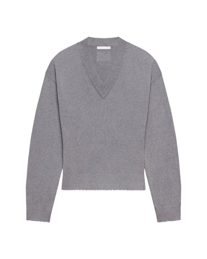 Helmut Lang Oversized Distressed V-Neck Pullover – BLU'S