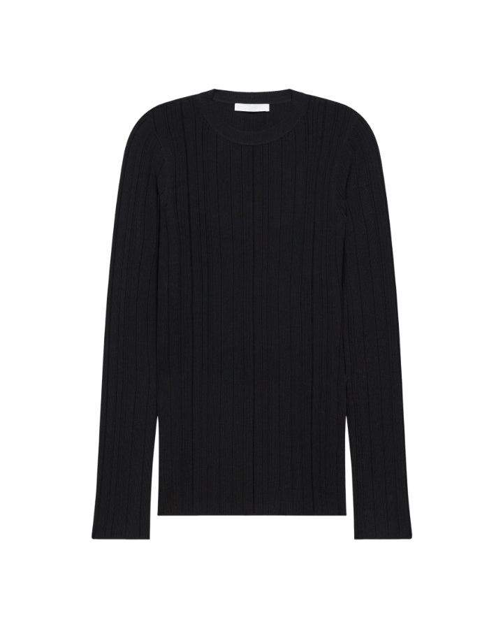 トップス helmut lang knit Helmut Lang Rib Slit Crew Neck Top – BLU'S