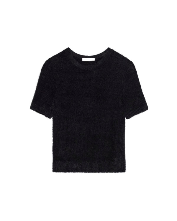 Helmut Lang Cropped Eyelash Sweater Tee