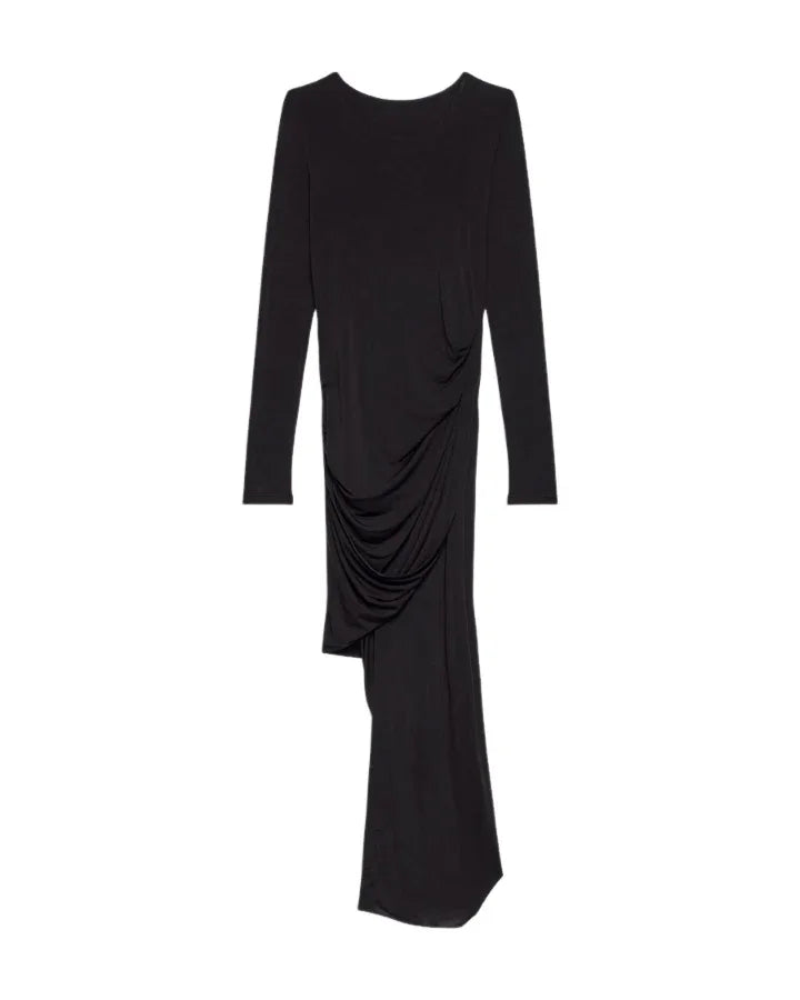 Helmut Lang Long Sleeve Twisted Drape Dress – BLU'S