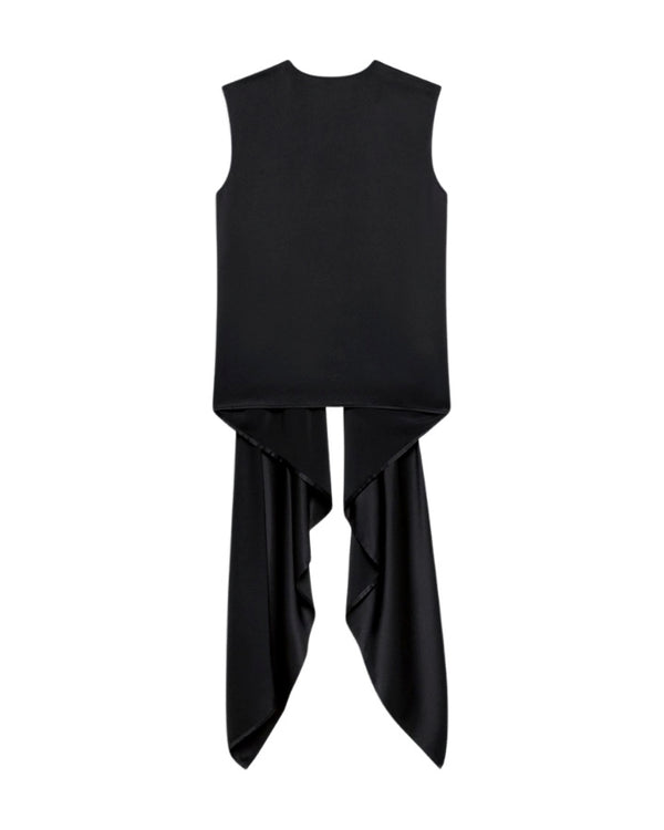 Helmut Lang Draped Scarf Silk Top