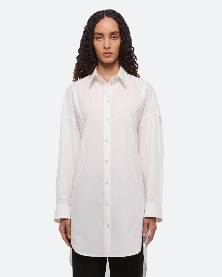 helmut lang oversized shirt dress Helmut Lang Twisted Long-Sleeve Shirtdress
