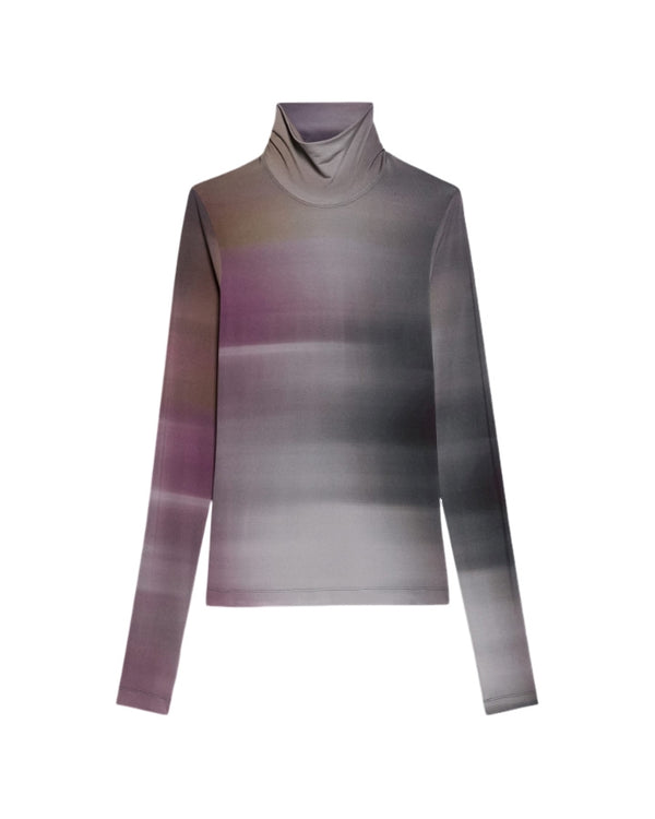 Helmut Lang Purple Ombre Turtleneck