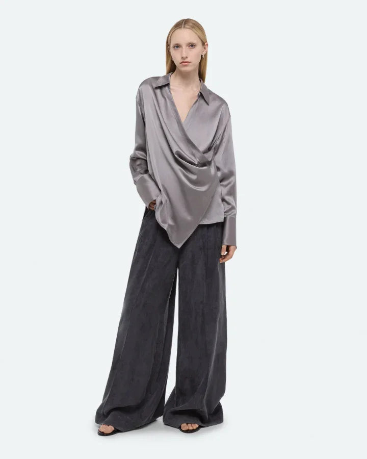 Helmut Lang Relaxed Wrap Silk Shirt – BLU'S