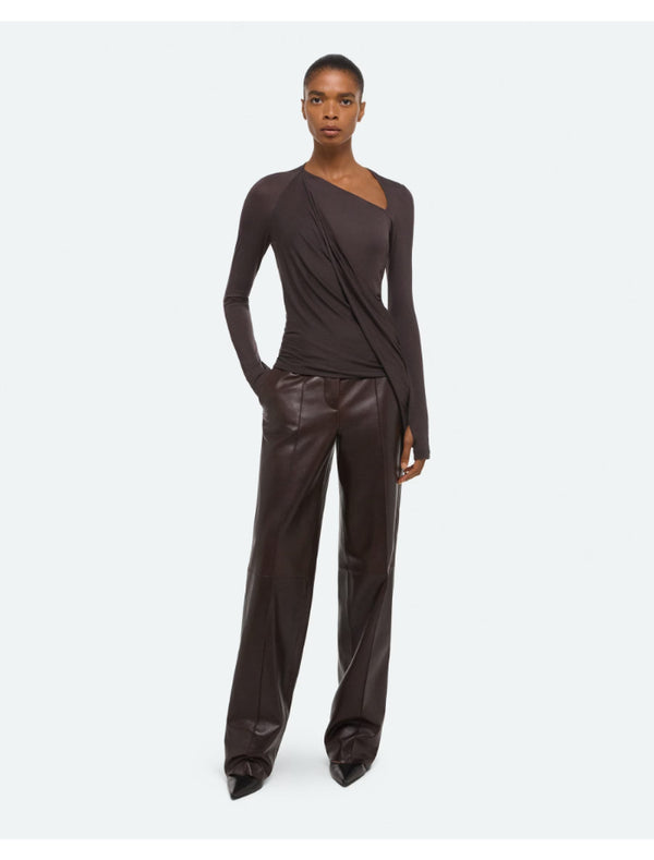 Helmut Lang Twist Drape Longsleeve Soft Pullover