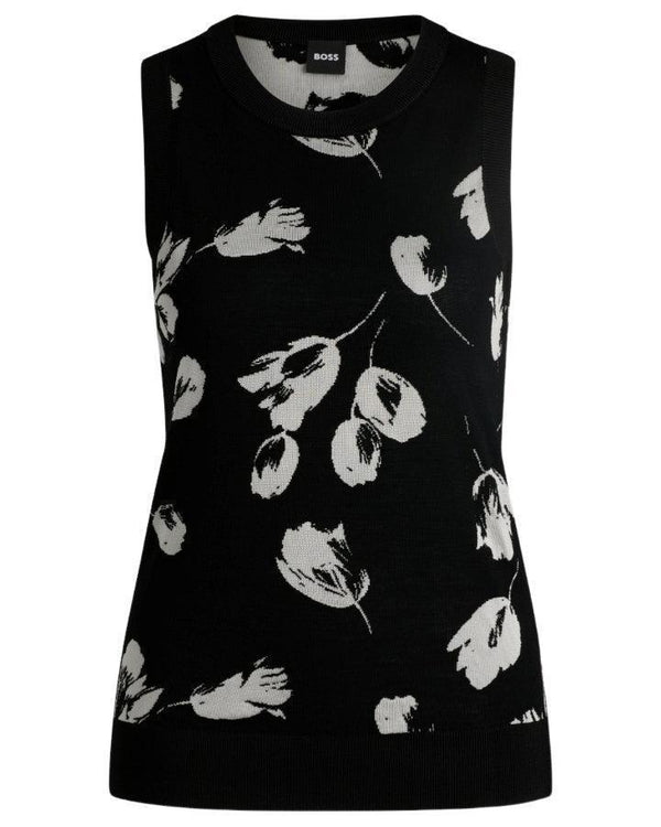 Hugo Boss Finfie Tulip Print  Knit Tank Top