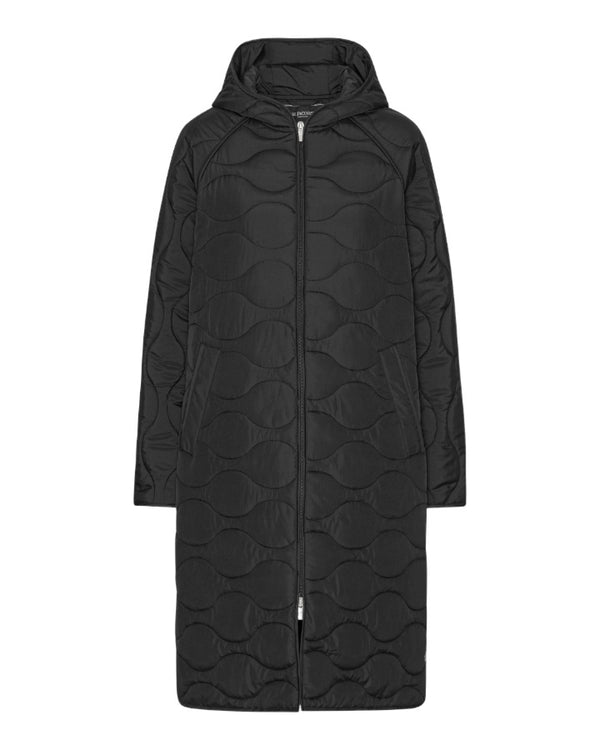 Ilse Jacobsen Long Quilt Jacket With Hood