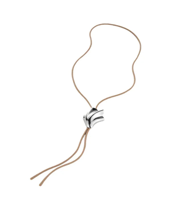 Jenny Bird Lydia 34" Silver Bolo Tie
