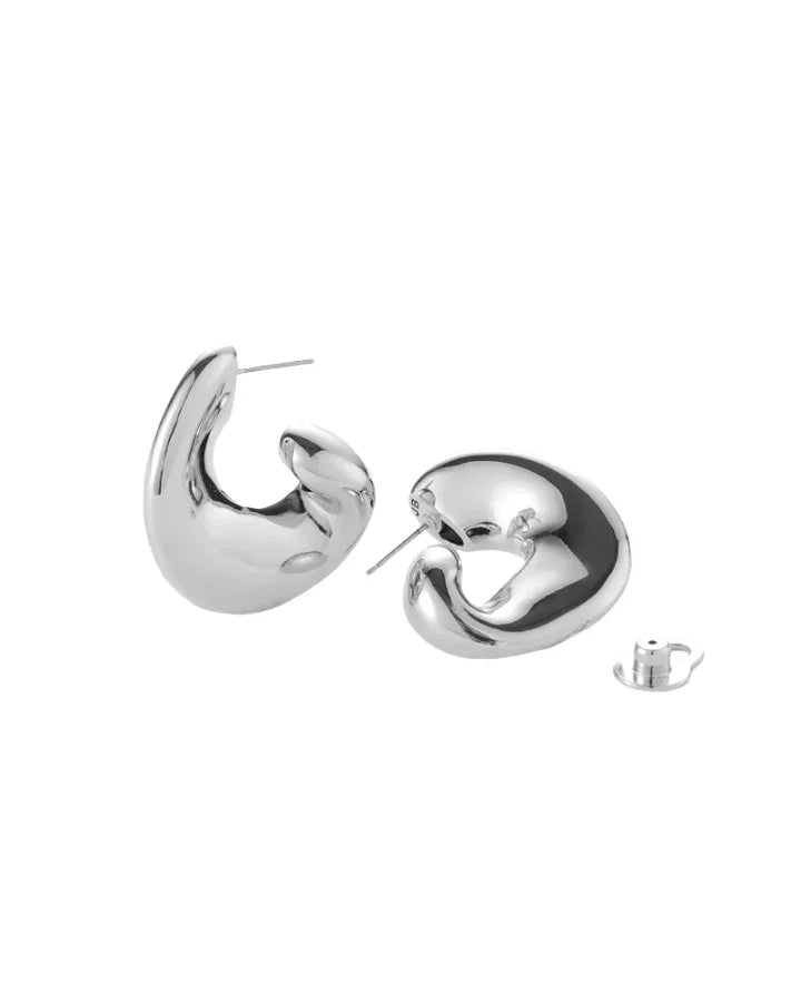 Jenny Bird Gigi Hoop Silver Earrings