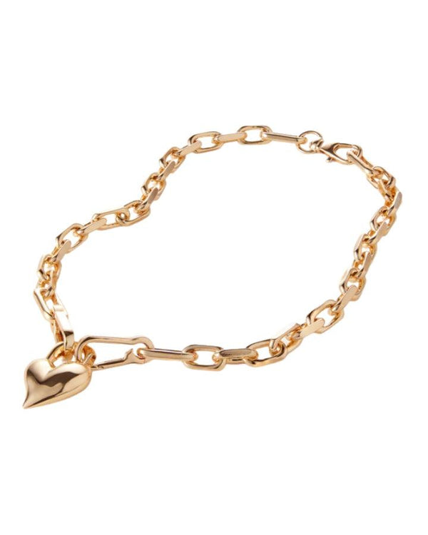Jenny Bird Gold Padlock Heart Pendant Necklace