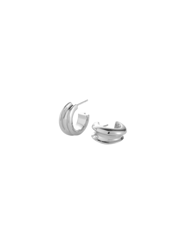Jenny Bird Mini Lennon Silver Hoops
