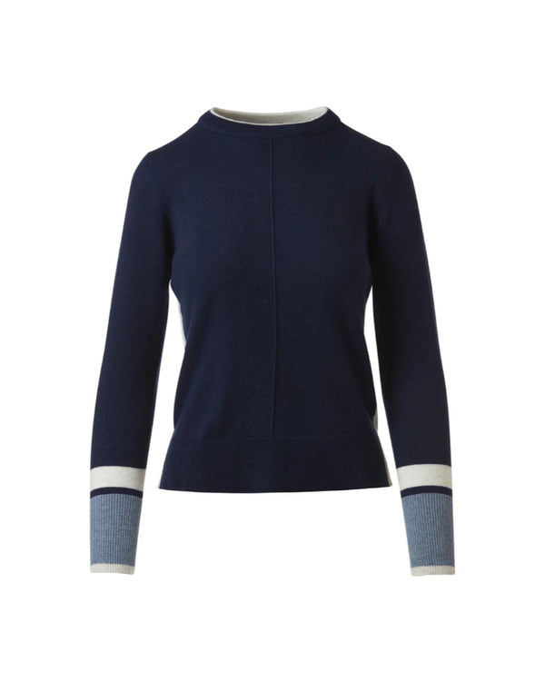 Kinross Cashmere Color Play Crew Sweater