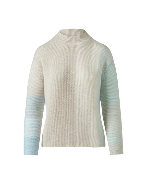 Kinross Cashmere Ombre Garter Hi Crew Sweater