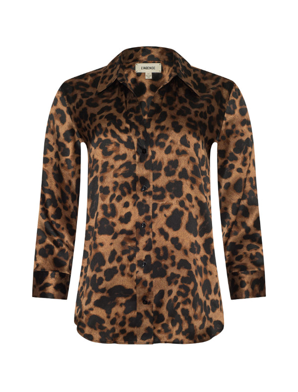 L'Agence Dani 3/4 Sleeve Blouse Leopard