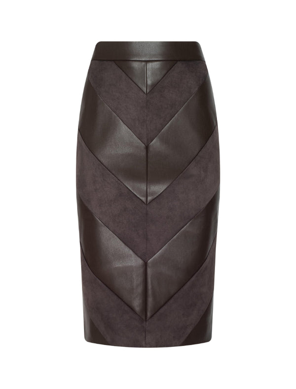 L'Agence Erma Patchwork Pencil Skirt
