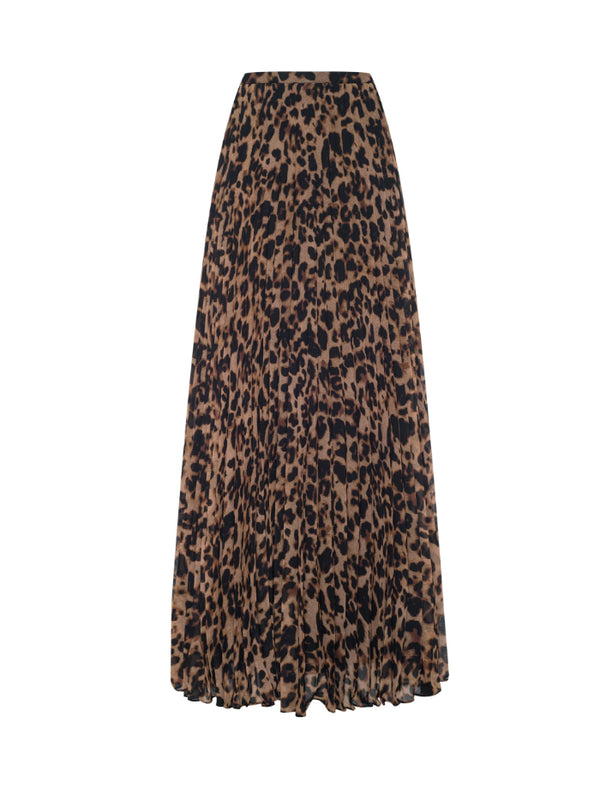 L'Agence Torin Pleated Maxi Skirt