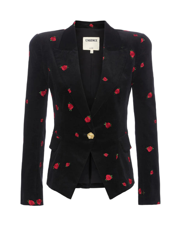 L'Agence Kaisley Rose Embroidered Blazer