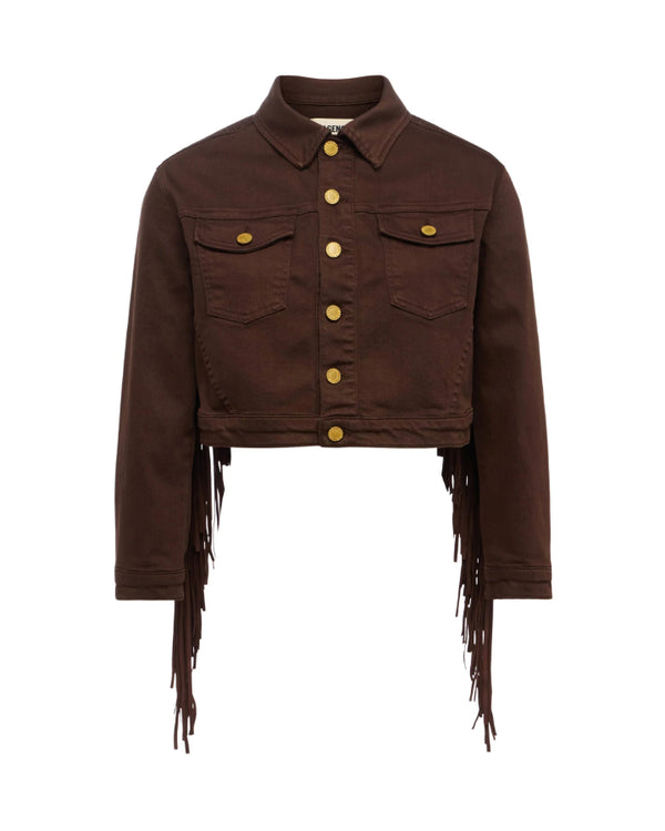 L'Agence Koda Cropped Fringe Jacket